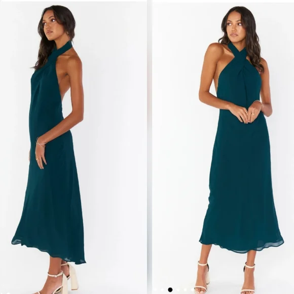 Show Me Your Mumu Jasmine Halter Midi Dress - Picture 2 of 9